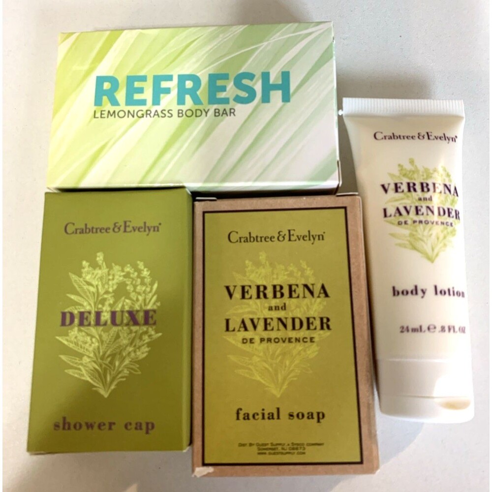 Crabtree & Evelyn Travel Bath Grooming Set Soap Lotion etc. Vacation Cruise